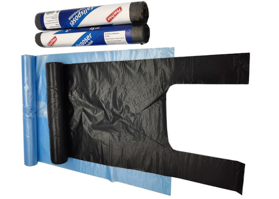22 Inches Recyclable Reusable Bags Plastic Vest Carrier Bags Bottom Heat Seal