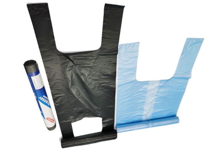 22 Inches Recyclable Reusable Bags Plastic Vest Carrier Bags Bottom Heat Seal
